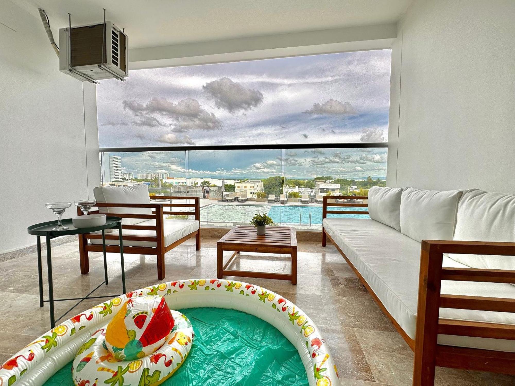 Apartamento Familiar + Piscinita + Vista Piscina Cb536 Cartagena